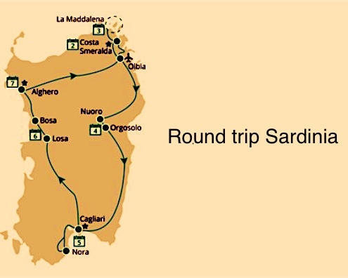 Round trip Sardinia