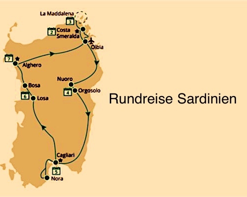 Round trip Sardinia
